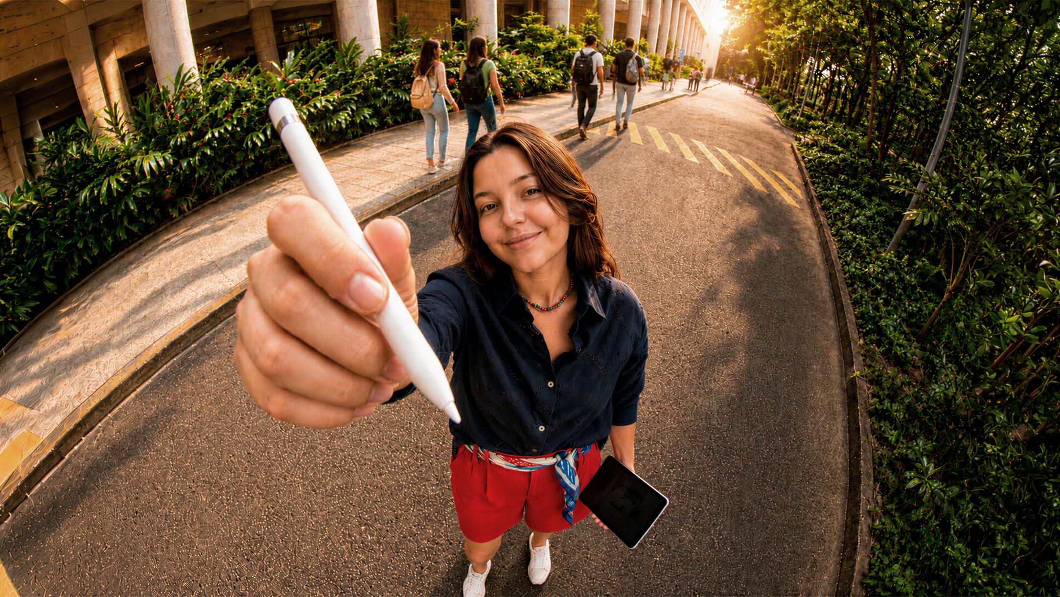 Aluna no campus